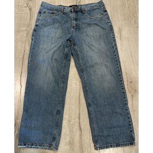 Vintage Anchor Blue Jeans Mens 38x30 Straight Baggy Denim Blue y2k Street Wear